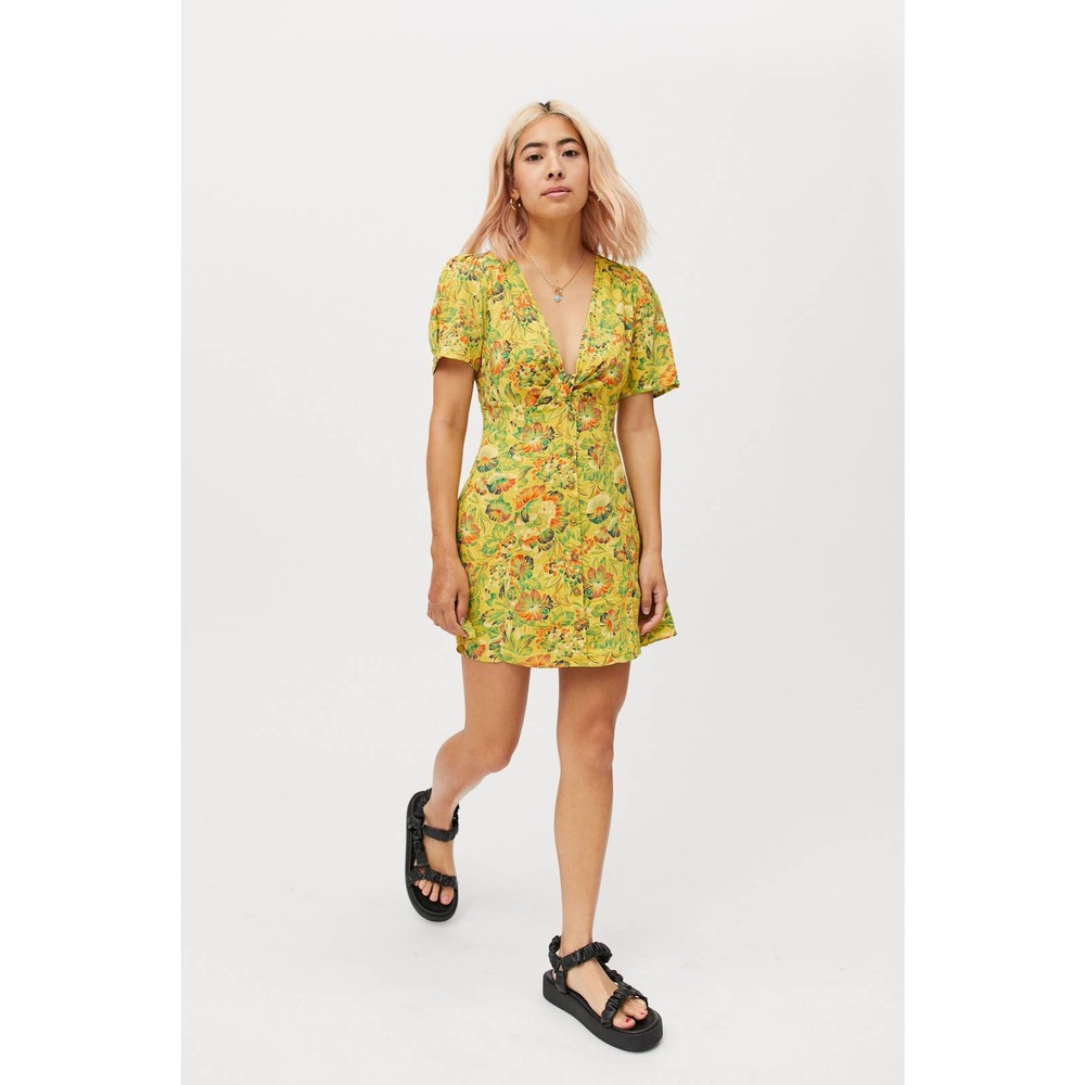 Urban Outfitters Bettie Twist-Front Mini Dress